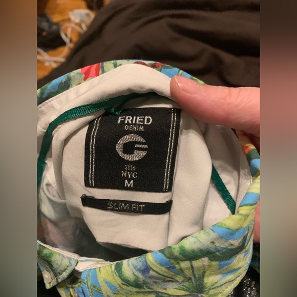 Fried Denim NYC Hawaiian shirt with flamingo print - Picture 7 of 8